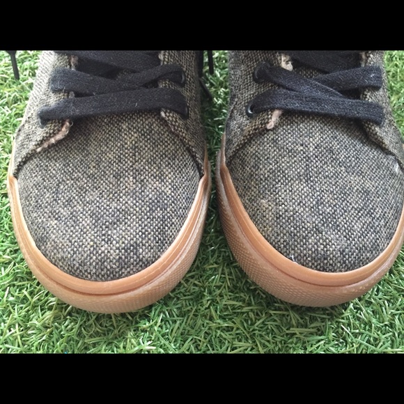 NWOT boys sz 1 Sherpa fleece Hi-top sneaker tweed - Picture 10 of 11